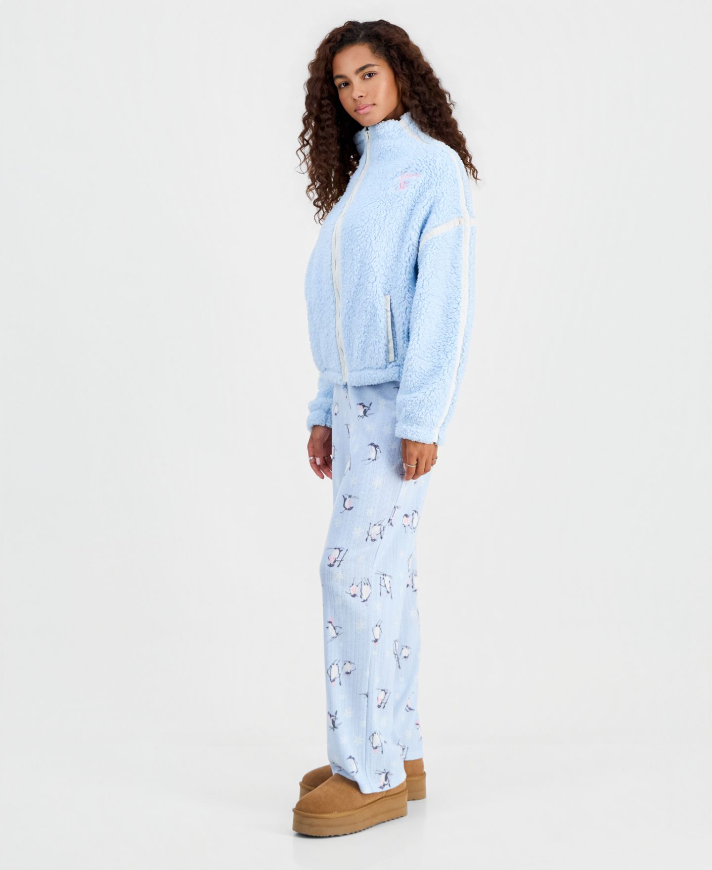 Женские брюки Hippie Rose Juniors' Mid-Rise Pointelle Straight-Leg, цвет: Синий — фото 3