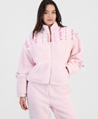 Juniors' Zip-Up Sherpa Jacket