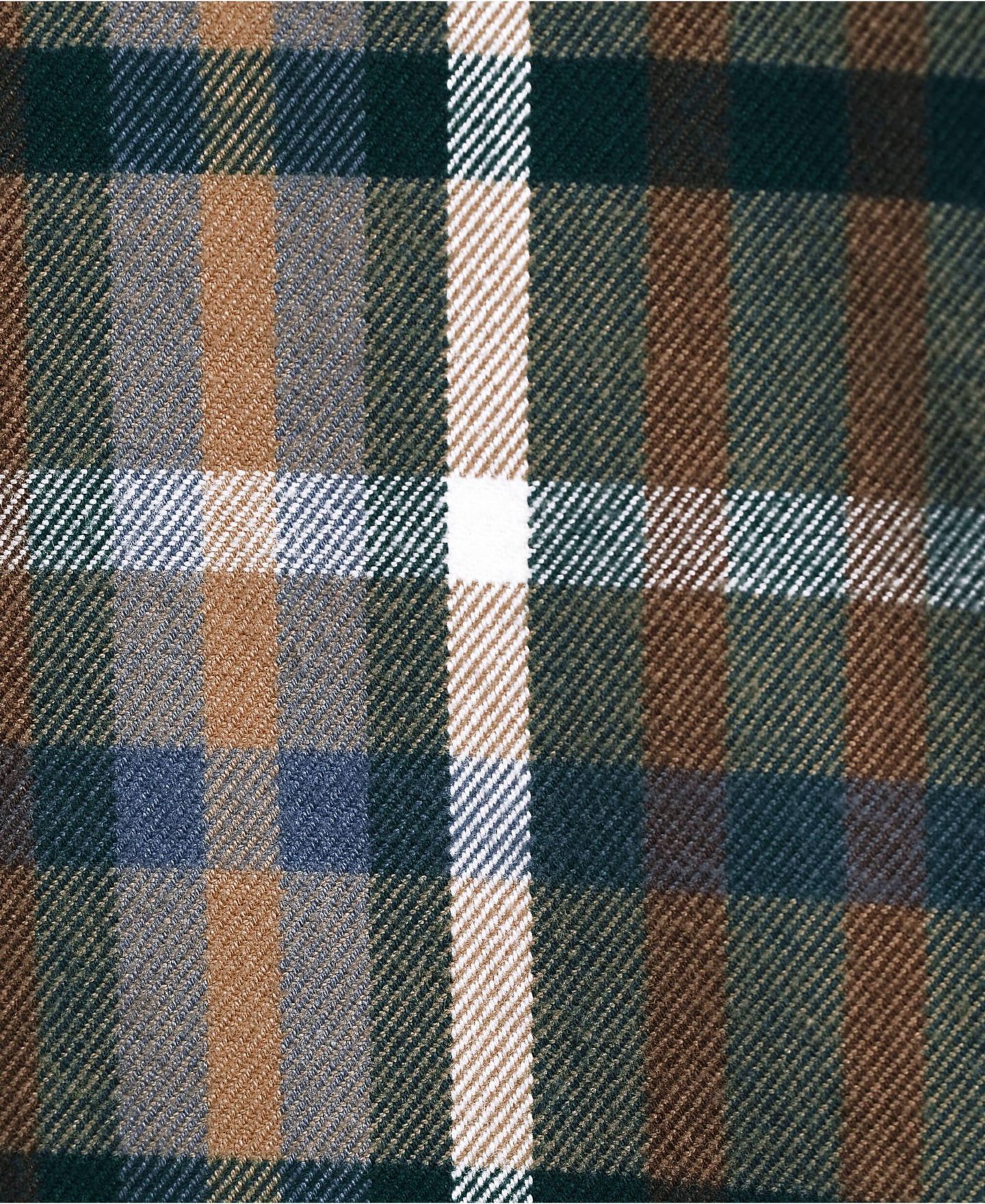Мужская рубашка Lands' End Long Sleeve Classic Fit Flagship Flannel, цвет: Сосновый / Морской — фото 4