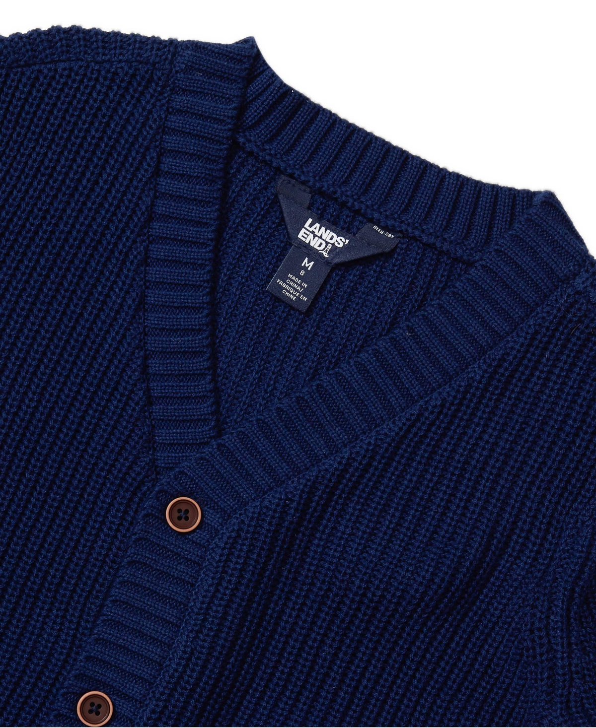 Lands' End Boy's (Xxs-xxl) Chunky Knit Cardigan