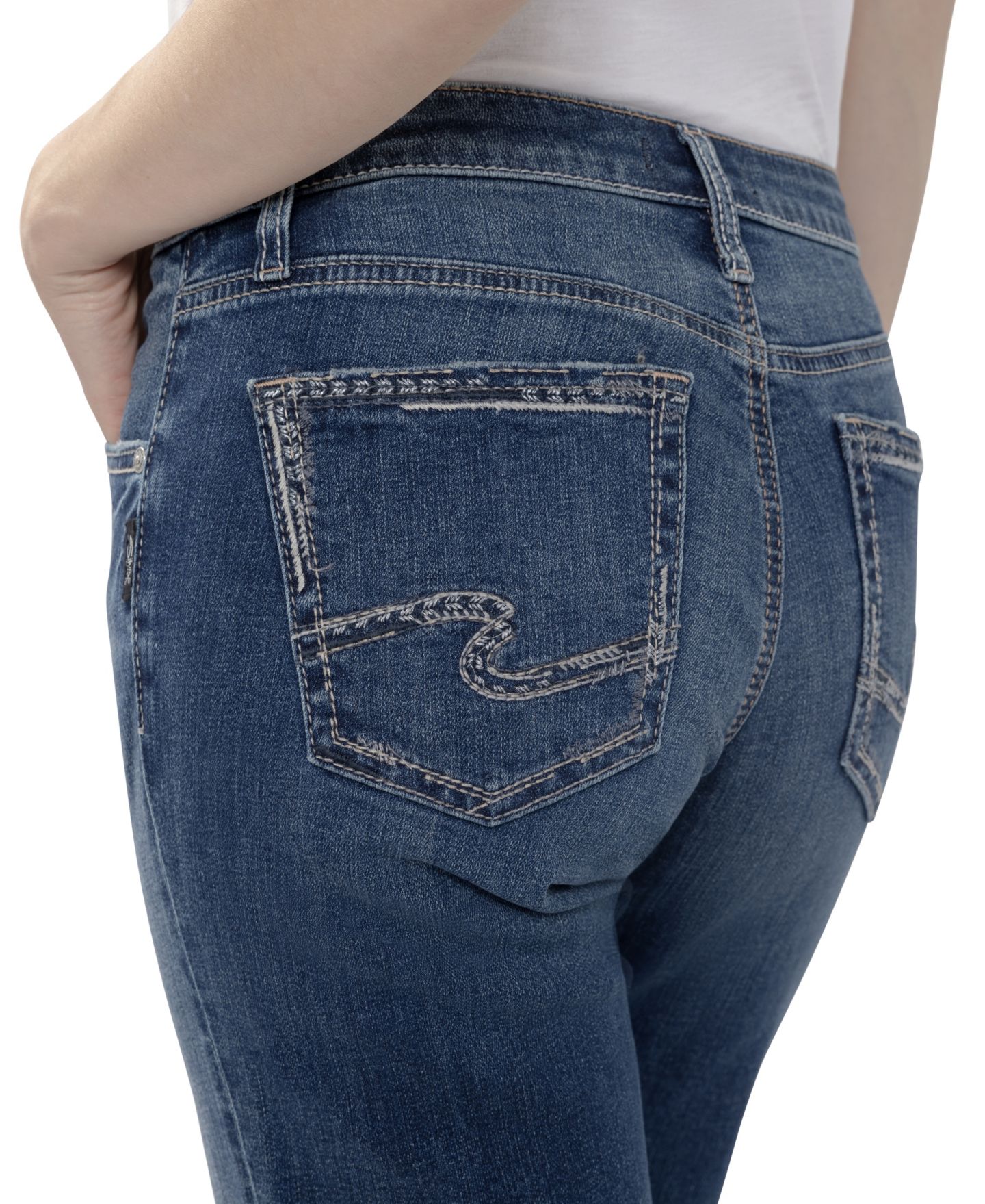 Женские джинсы Silver Jeans Co. Chelsea Straight Low-Rise, цвет: Rosemead — фото 4