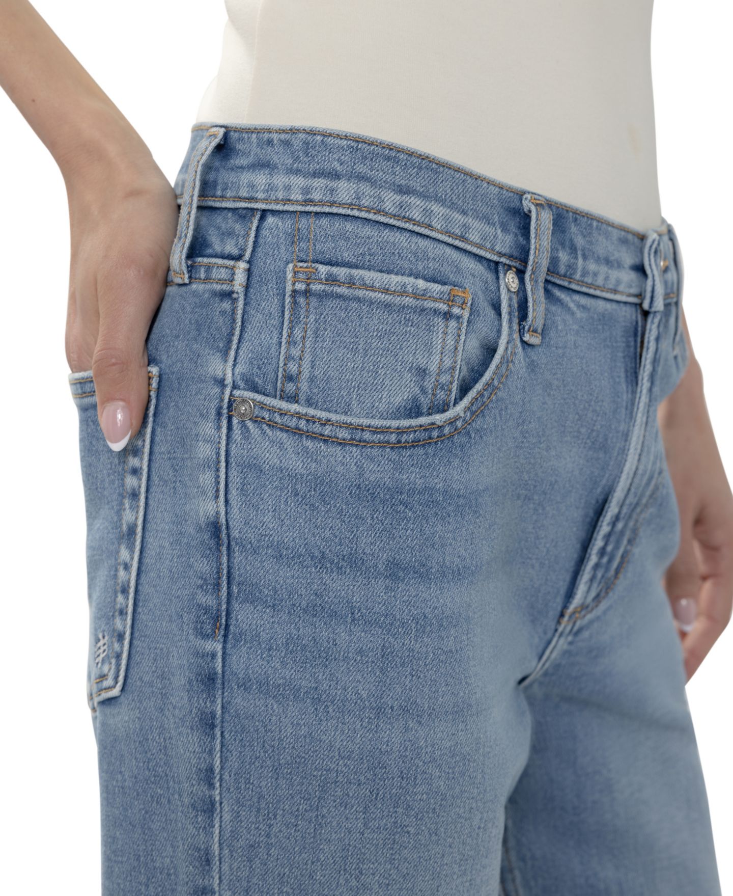 Женские джинсы Silver Jeans Co. Baggy Bootcut High-Rise Cotton-Blend, цвет: Electric — фото 4