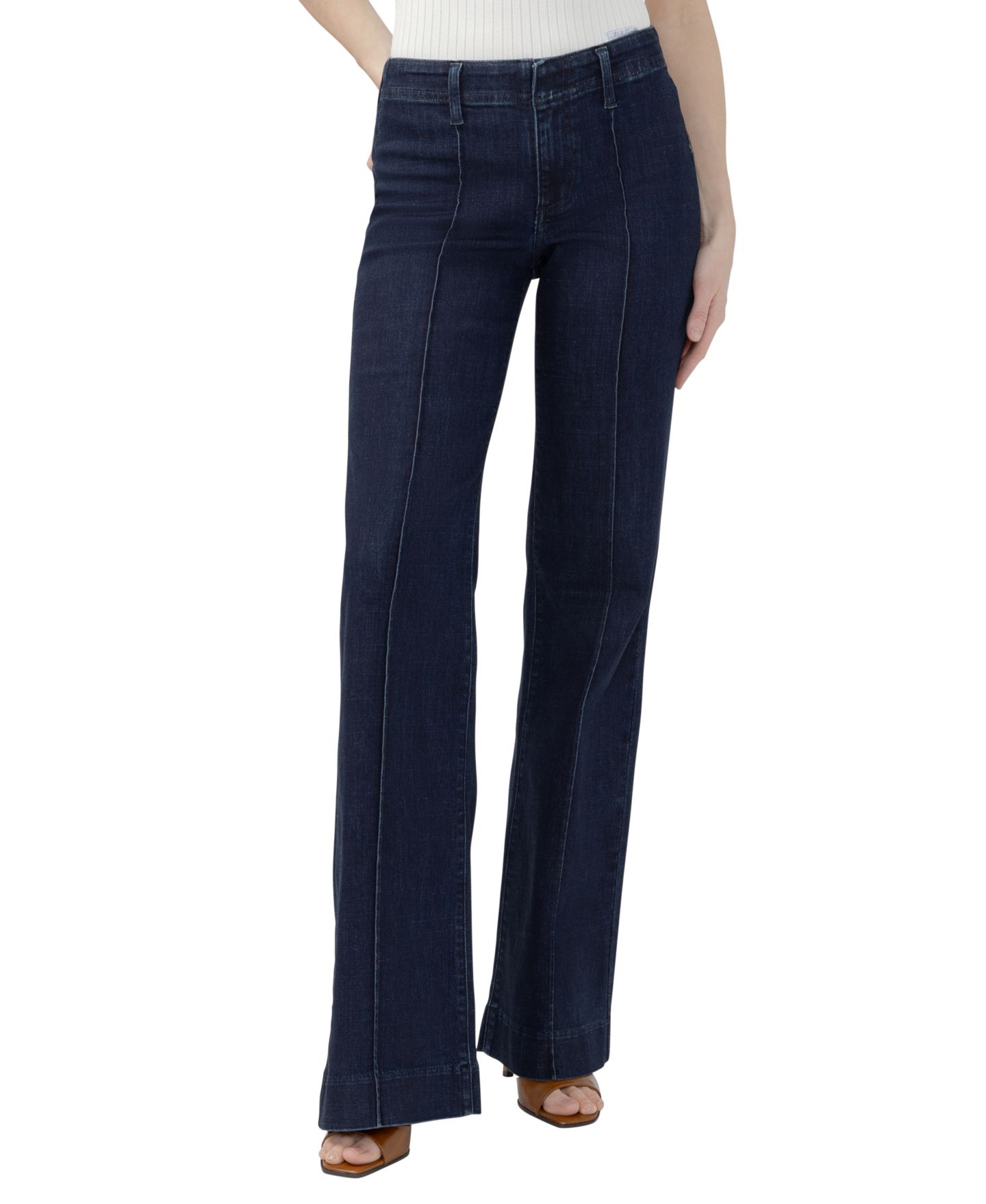 Женские джинсы Silver Jeans Co. Suki Wide-Leg Mid-Rise Cotton-Blend, цвет: Marco — фото 1