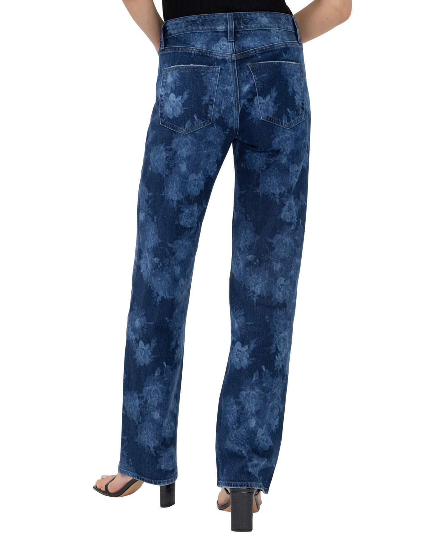 Женские джинсы Silver Jeans Co. Avery High-Rise Straight-Leg Floral, цвет: С принтом — фото 3