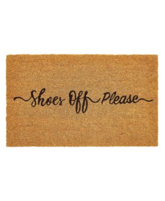 Shoes Off Please Outdoor Coir Doormat, 18" x 30"