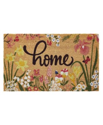 Home Floral Outdoor Coir Doormat, 18" x 30"