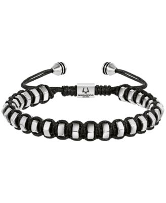 Men's Silver-Tone Stainless Steel Adjustable Bracelet
