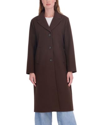 Women's Single Breasted Back-Inserted Belt Coat