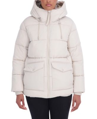Women's Hooded Puffer Mid-Length Coat