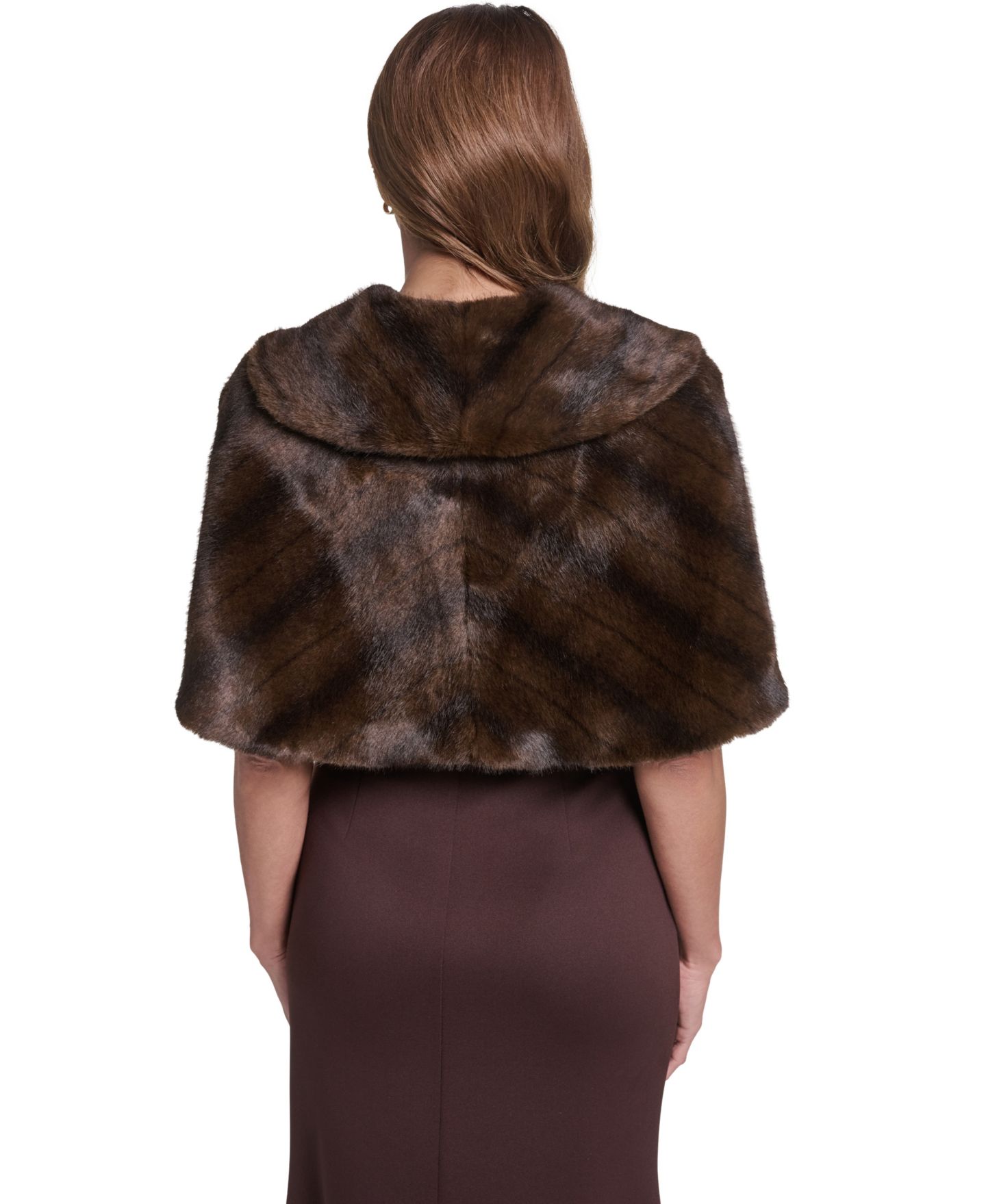 Женские болеро Eliza J Faux-Fur Shrug, цвет: Mnk — фото 4