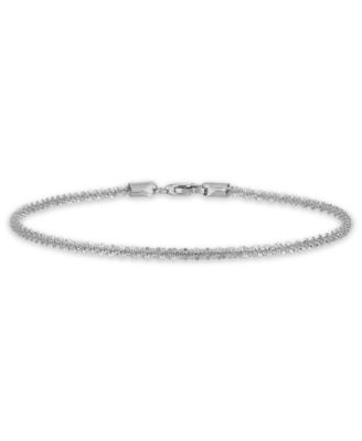 Sparkle Chain 7.5" Bracelet in 10k White Gold (2mm)