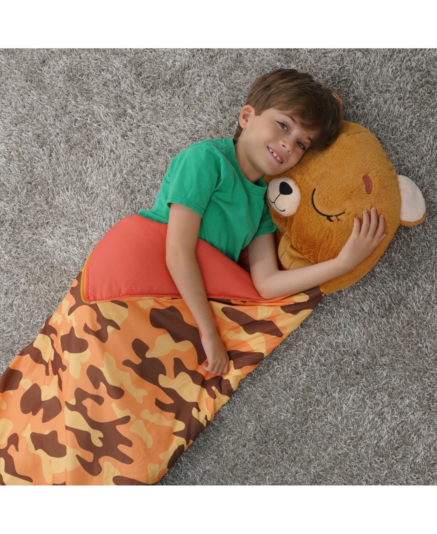 Детская мягкая игрушка Happy Nappers Benny the Bear Medium 2-in-1 Weighted Plush — фото 10