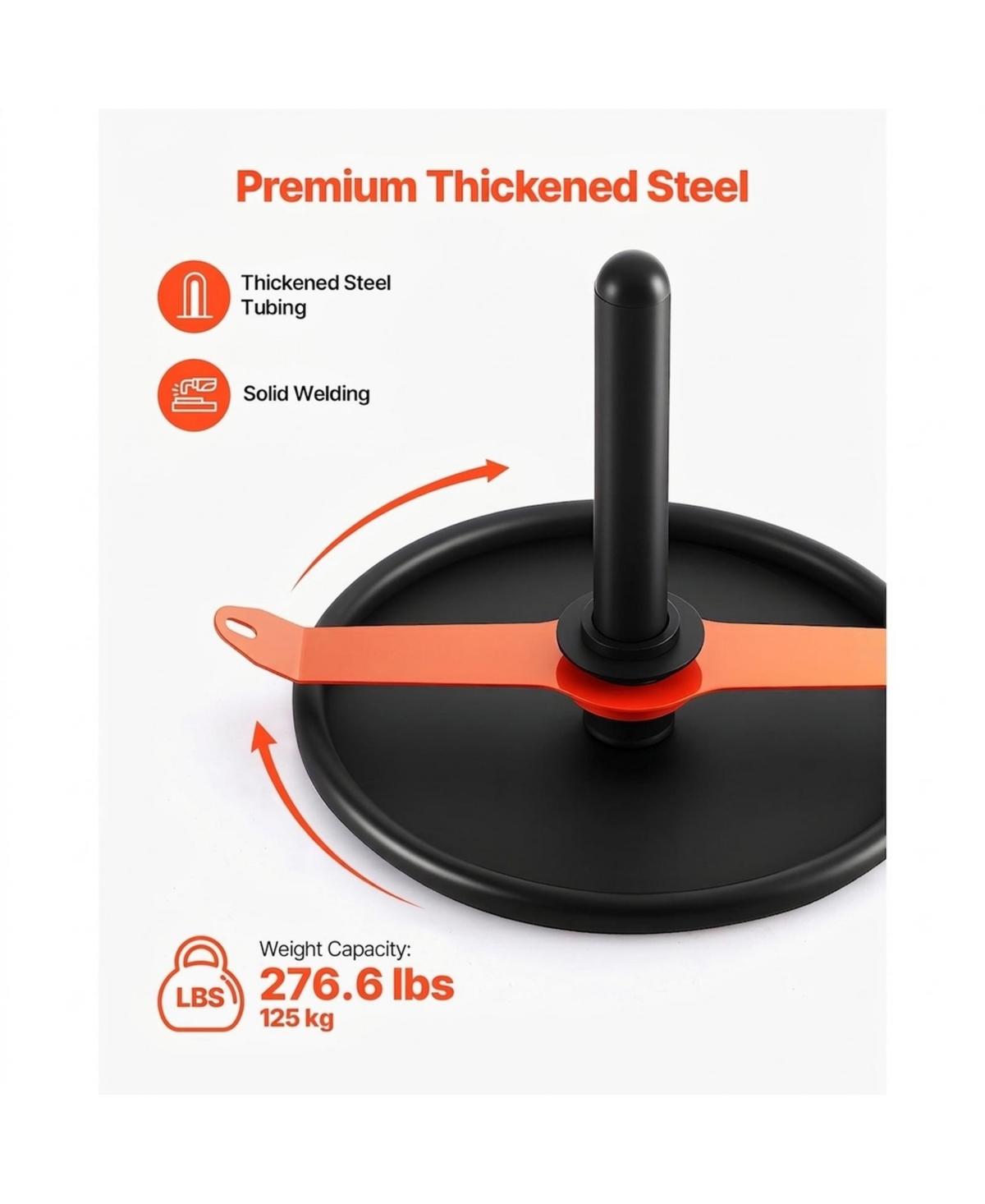 Sugift Compact Steel Push Pull Weight Sled with Harness for 2 Inch Weight Plates