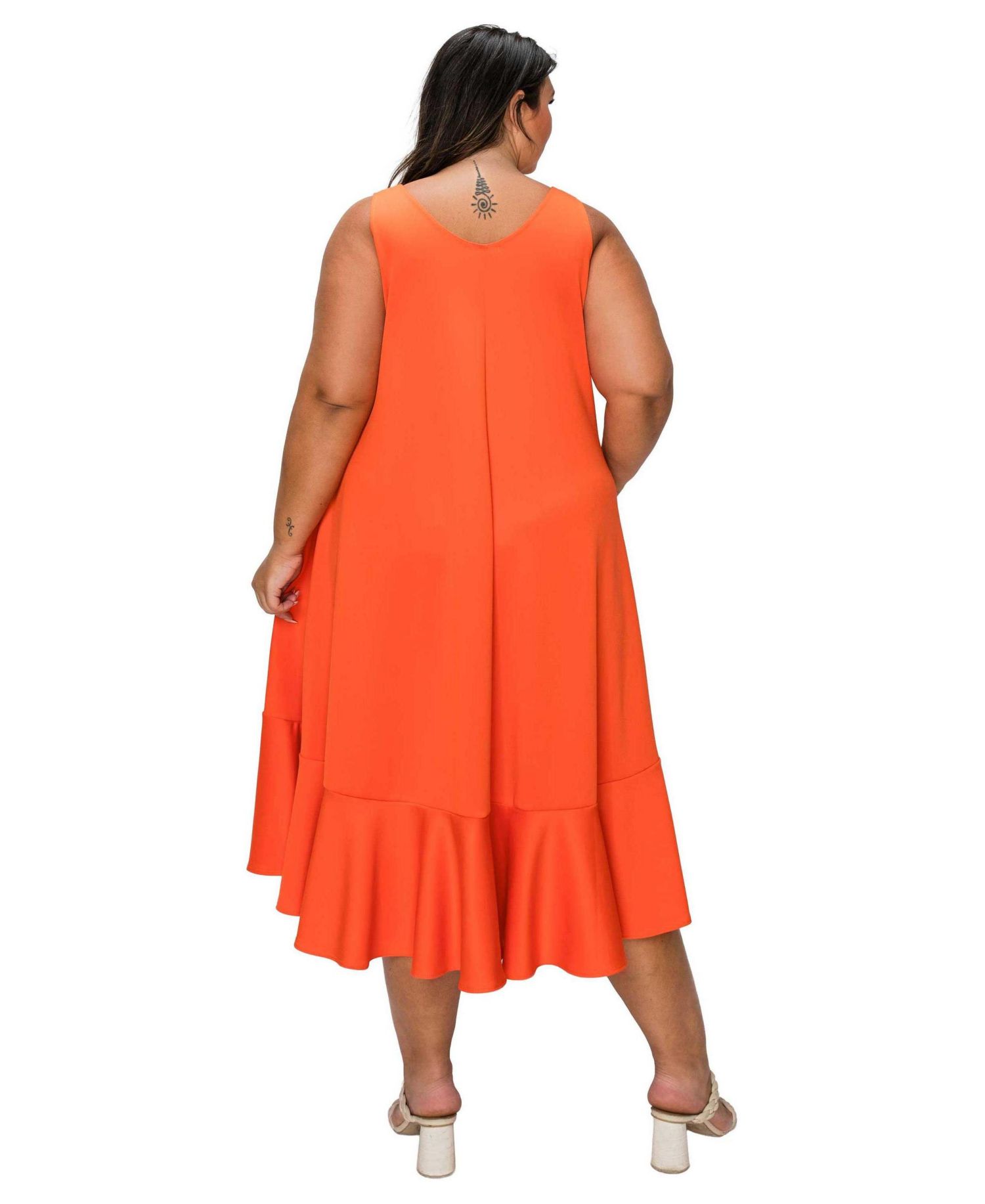 Plus Size Simone Sleeveless Pocket Flare Dress