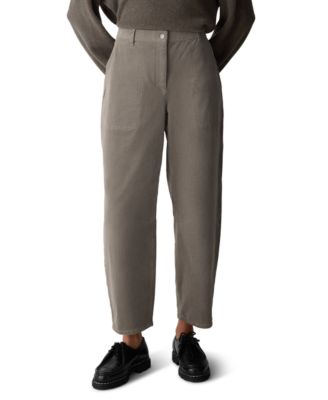 Eileen Fisher Petite Ankle Arch Corduroy Mid-Rise Pants