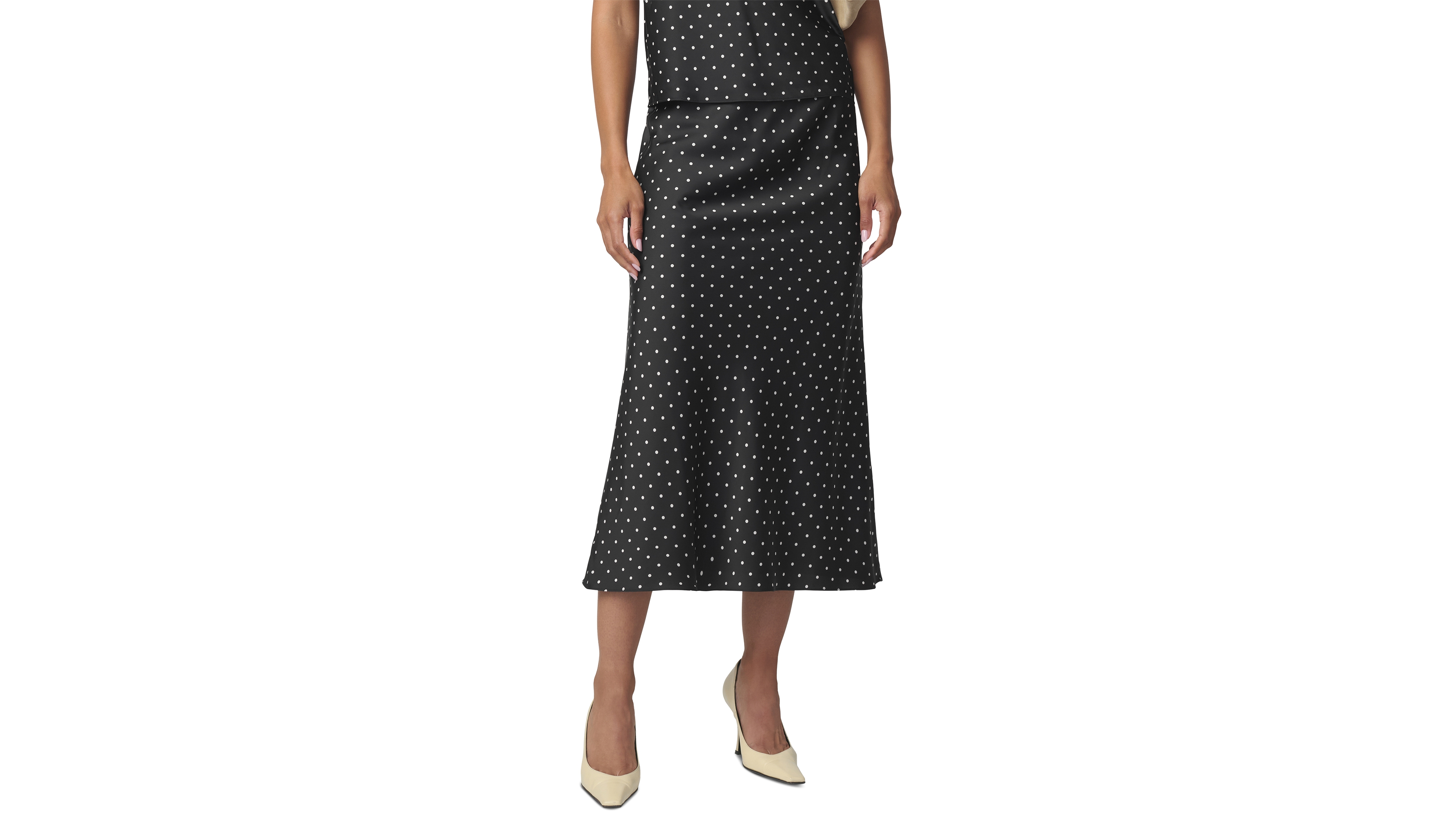 Joe's Jeans Women's Ines Polka-Dot A-Line Midi Skirt