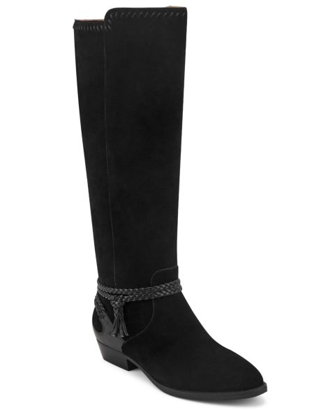 Женские ботинки Earth Perla Tall Suede Riding, цвет: Чёрный замшевый