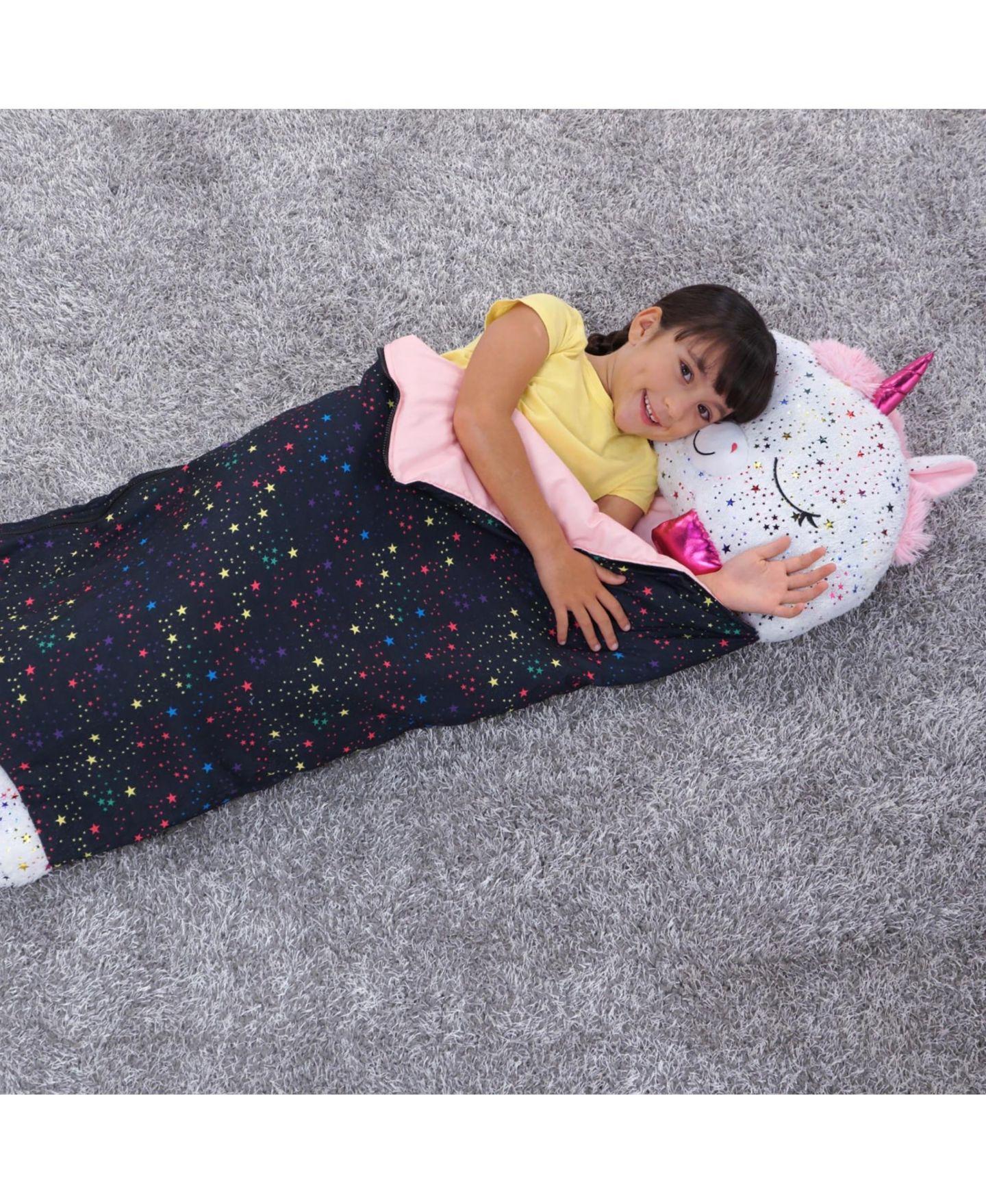 Детские мягкие игрушки Happy Nappers Shimmer Unicorn Large Plush Pillow-Sleeping Bag — фото 10