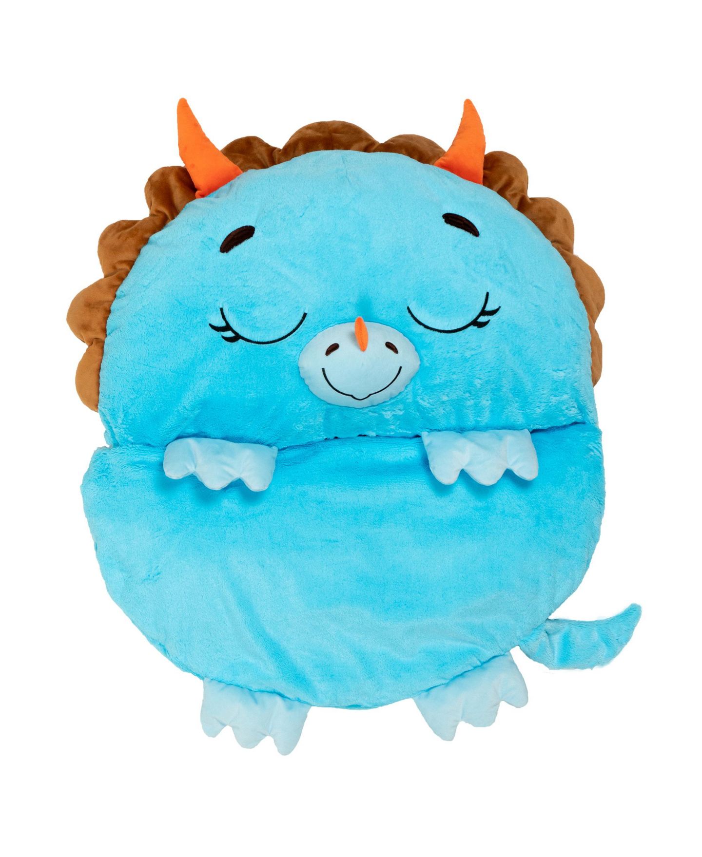 Детские мягкие игрушки Happy Nappers Triceratops Timmy Medium Pillow and Sleep Sack, цвет: Синий — фото 8