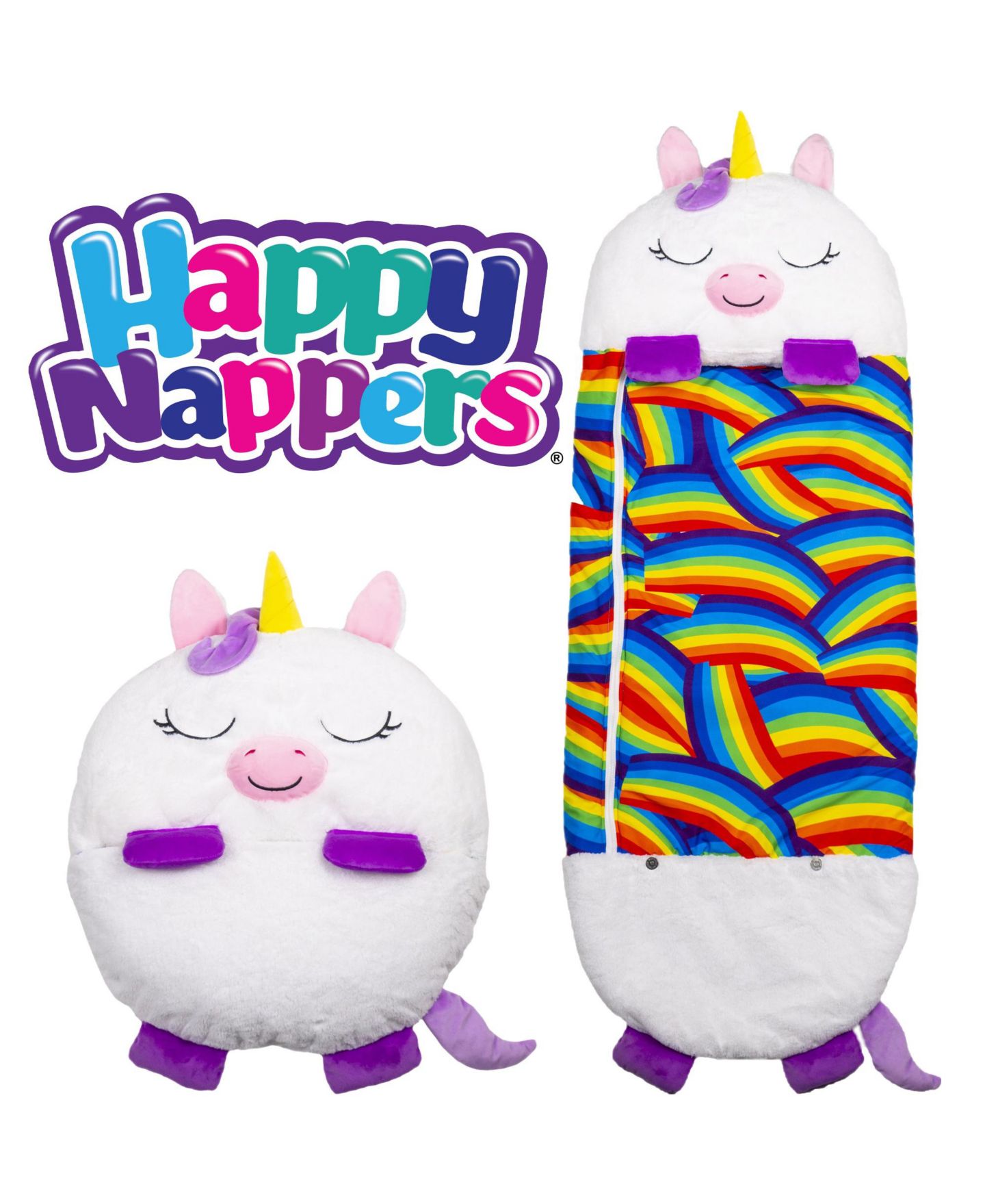 Детская мягкая игрушка Happy Nappers Weighted Unicorn Plush, Large — фото 2