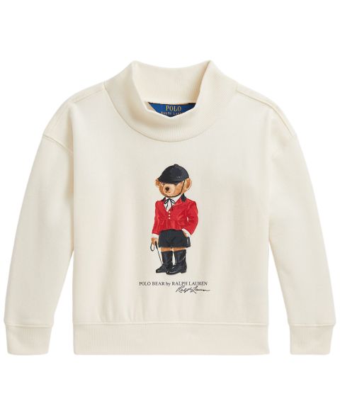 Детский флисовый свитшот Polo Ralph Lauren Polo Bear прямого кроя, 2T-6X, цвет: Кремовый