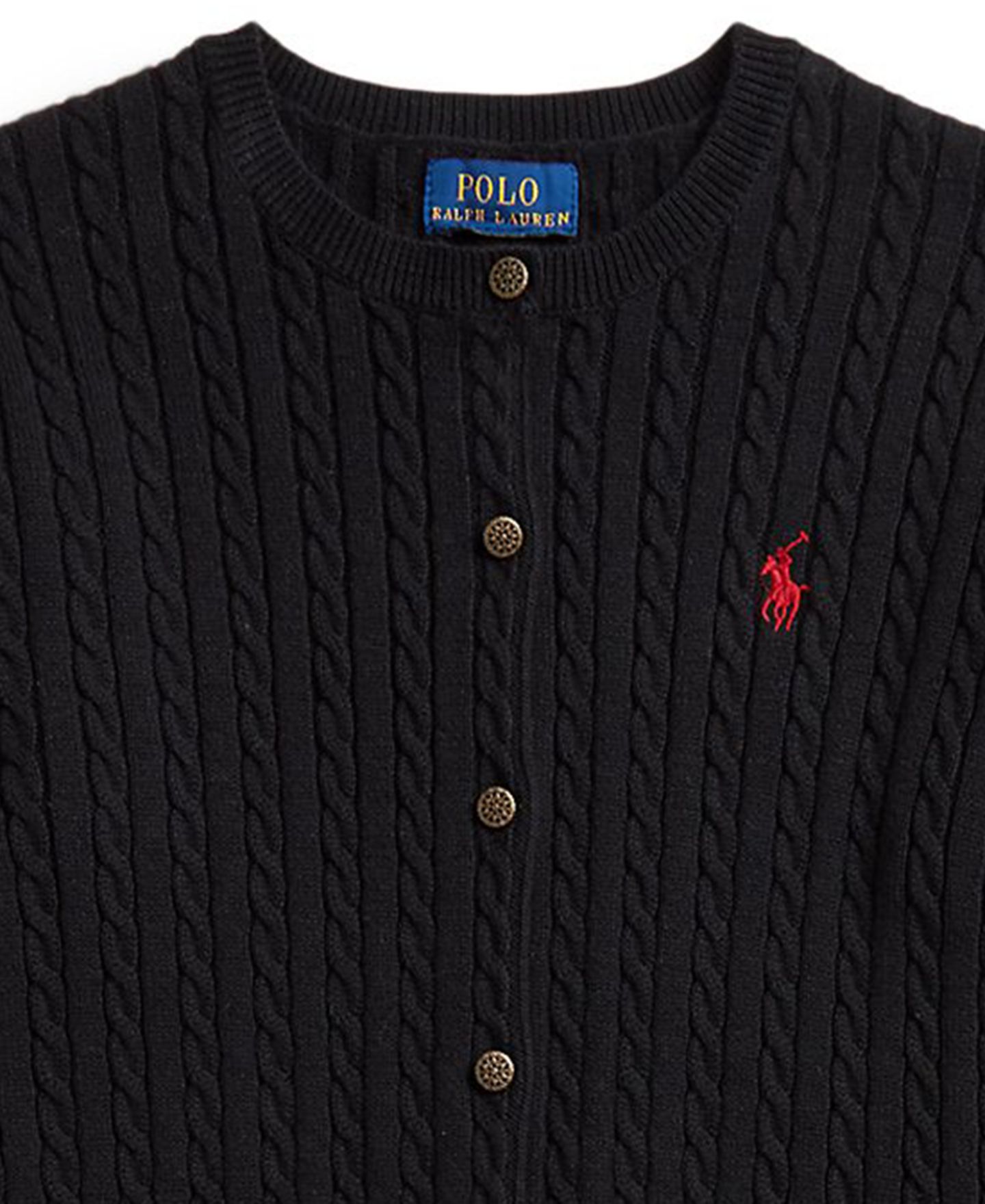 Polo Ralph Lauren Girls' 7-16 Mini-Cable Cardigan and Skirt, 2-Piece Set, цвет: Чёрный — фото 6