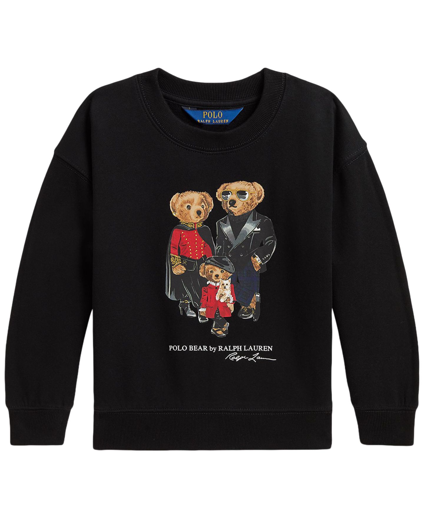 Толстовки Polo Ralph Lauren Polo Bear Family Graphic Sweatshirt для девочек, цвет: Чёрный — фото 1