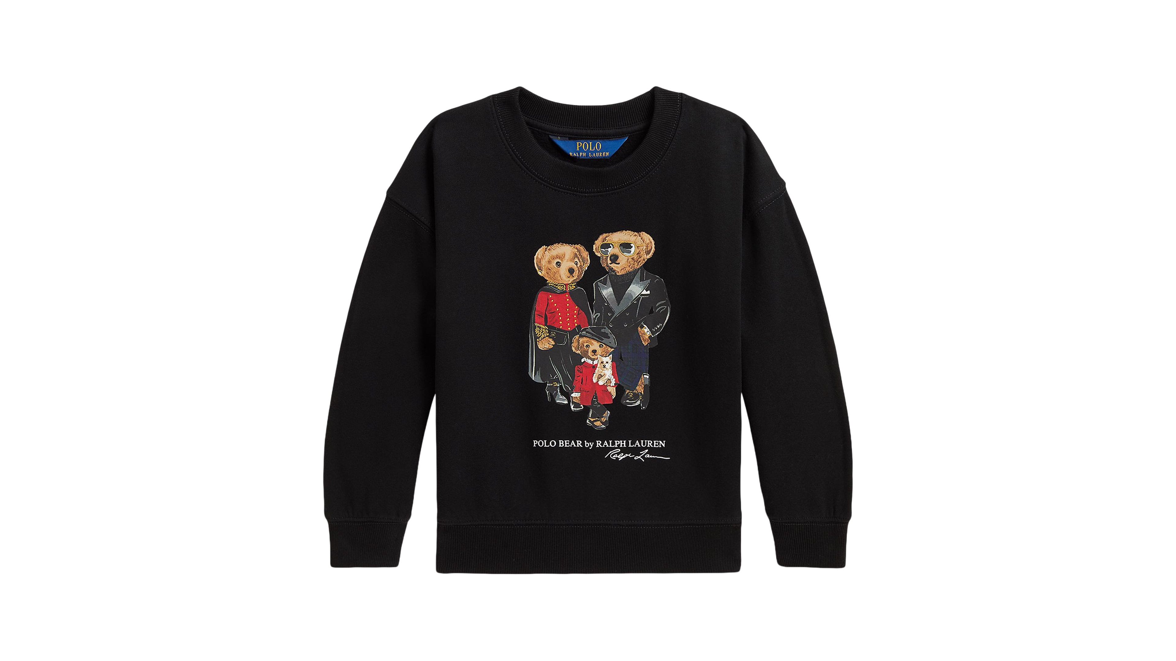 Polo Ralph Lauren Girls' 2T-6X Bear Family Graphic Sweatshirt