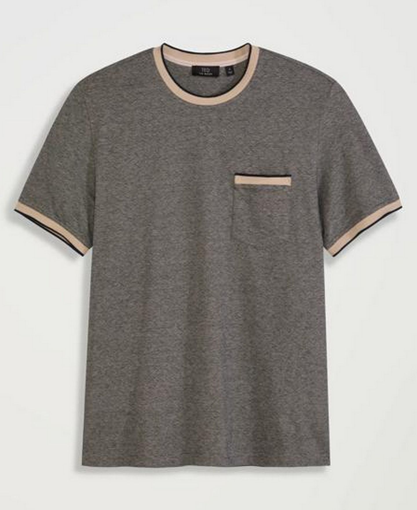 Мужская футболка Ted by Ted Baker Fitzroy Jacquard Classic-Fit Crewneck, цвет: Чёрный — фото 5