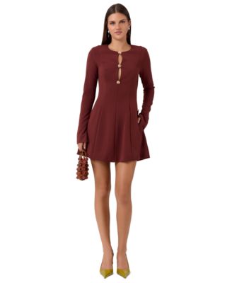 Women's Dita Mini Long-Sleeve Fitted Dress