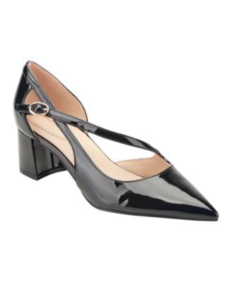 Women's Steve Asymmetrical d'Orsay Block Heel Pumps