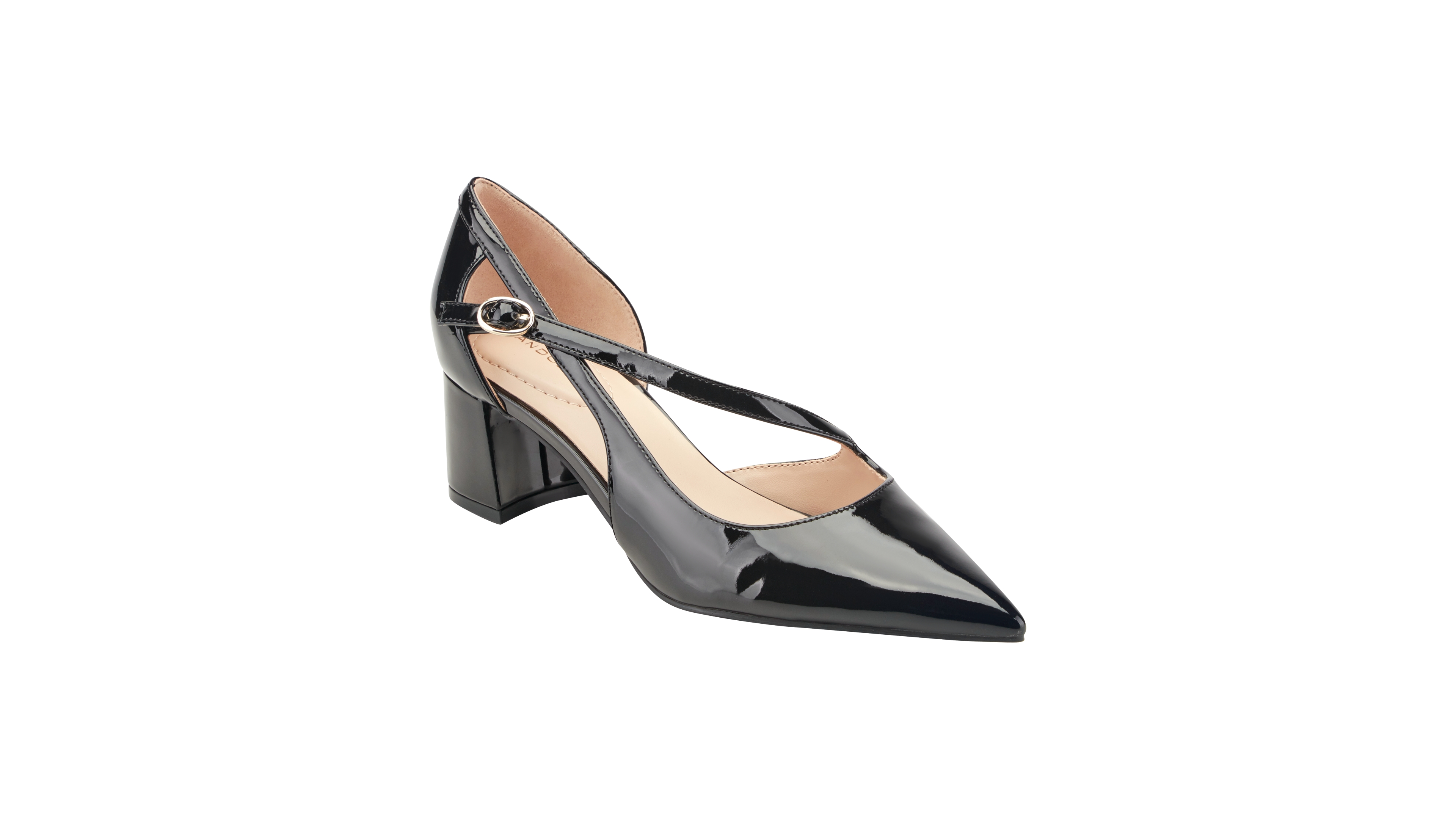 Bandolino Women's Steve Asymmetrical D'Orsay Block Heel Pumps