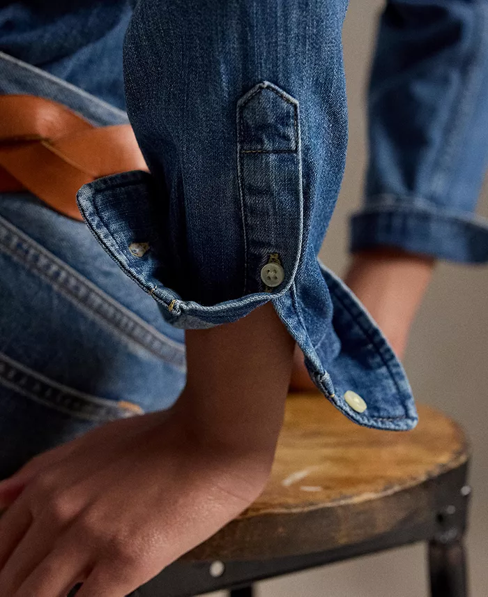 Women's Slim-Fit Denim Shirt - thumbnail 3