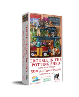 Trouble in the Potting Shed 300 Piece Jigsaw Puzzle, Ages 15+