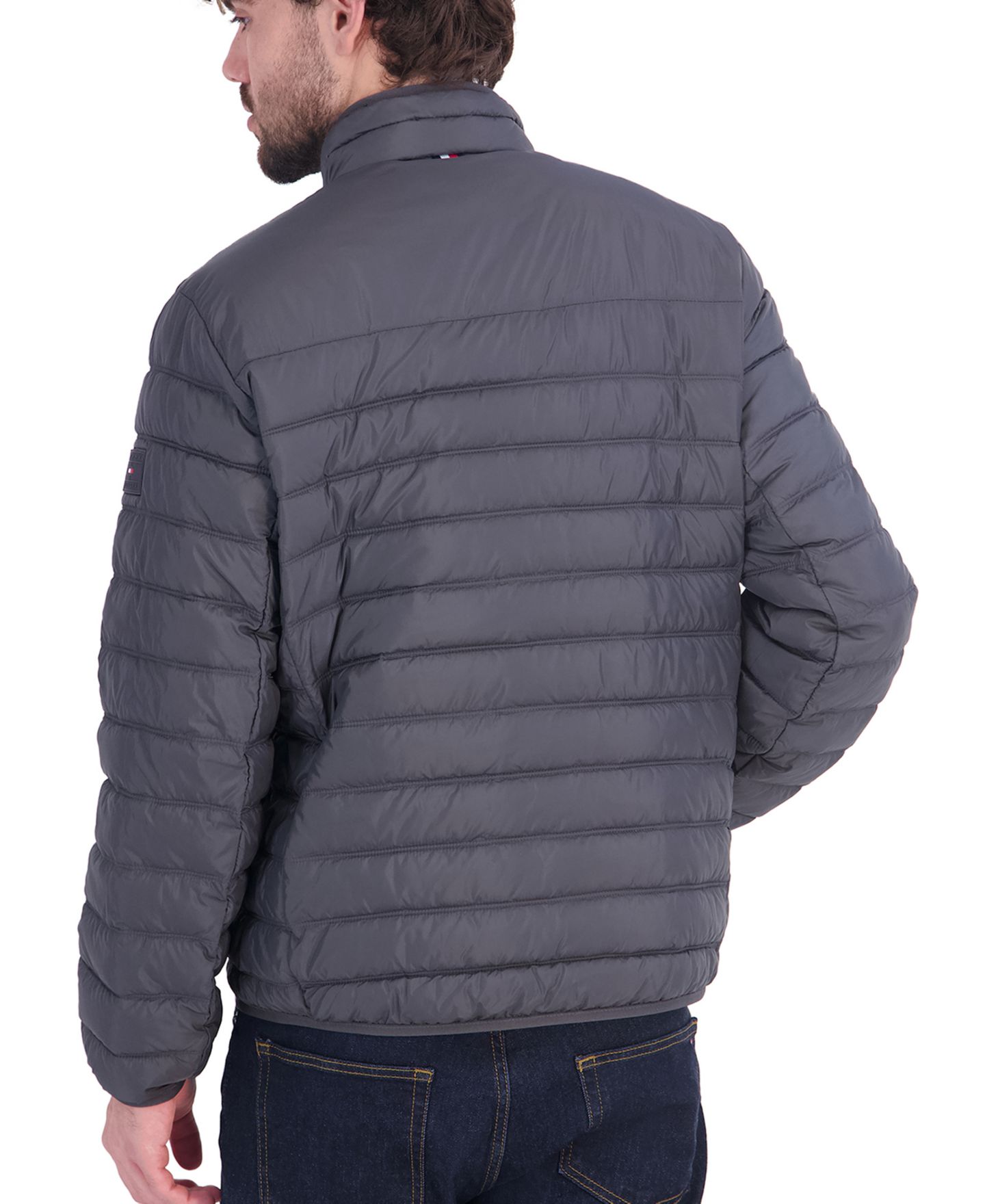Мужская куртка Tommy Hilfiger Unhooded Packable, цвет: Угольный — фото 4