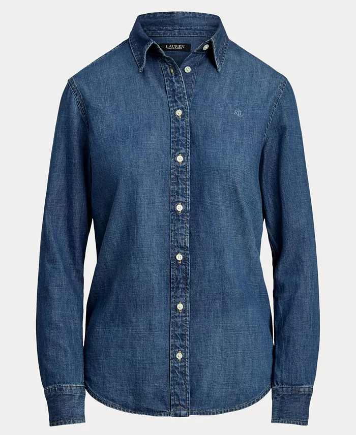 Women's Straight-Fit Denim Shirt - thumbnail 5