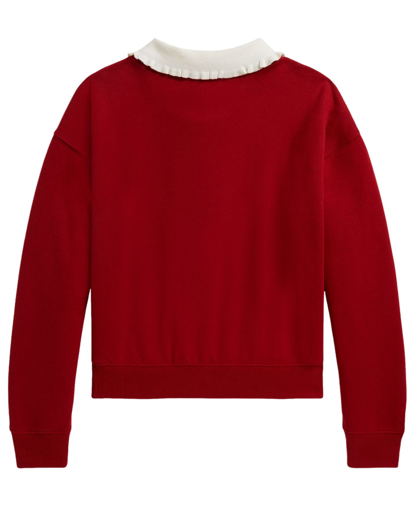 Толстовка Polo Ralph Lauren Collared Fleece для девочек, цвет: Красный — фото 2