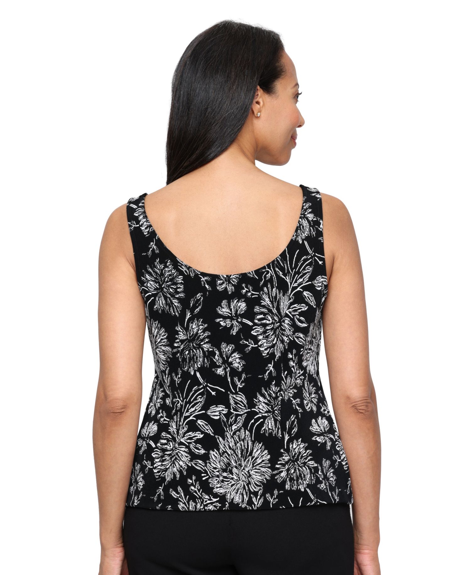 Women's 3/4-Sleeve Glitter Knit Twinset Jacket and Tank Set