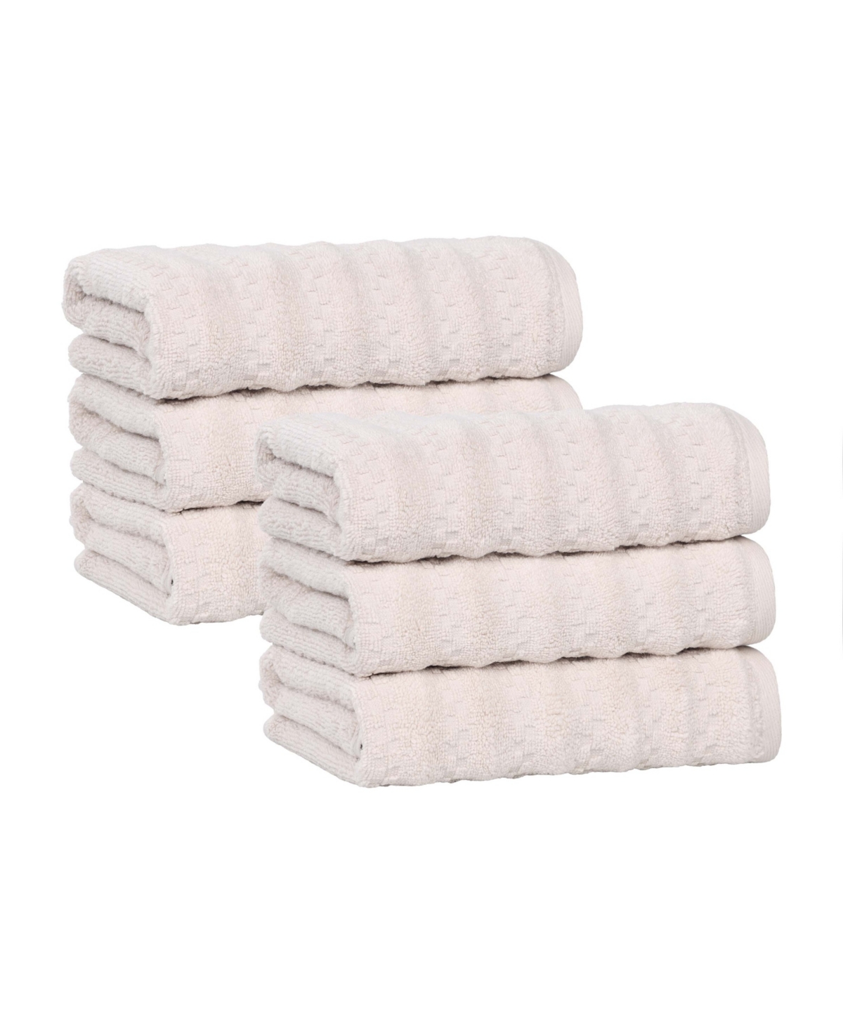 Superior Zuma Zero Twist Cotton Absorbent Quick Dry Soft 6-Piece Hand Towels Set