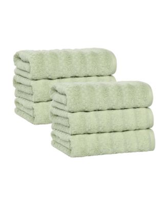 Zuma Zero Twist Cotton Absorbent Quick Dry Soft Absorbent 6-Piece Hand Towels Set