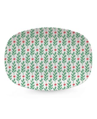 Holly Berries Resin Serving Platter