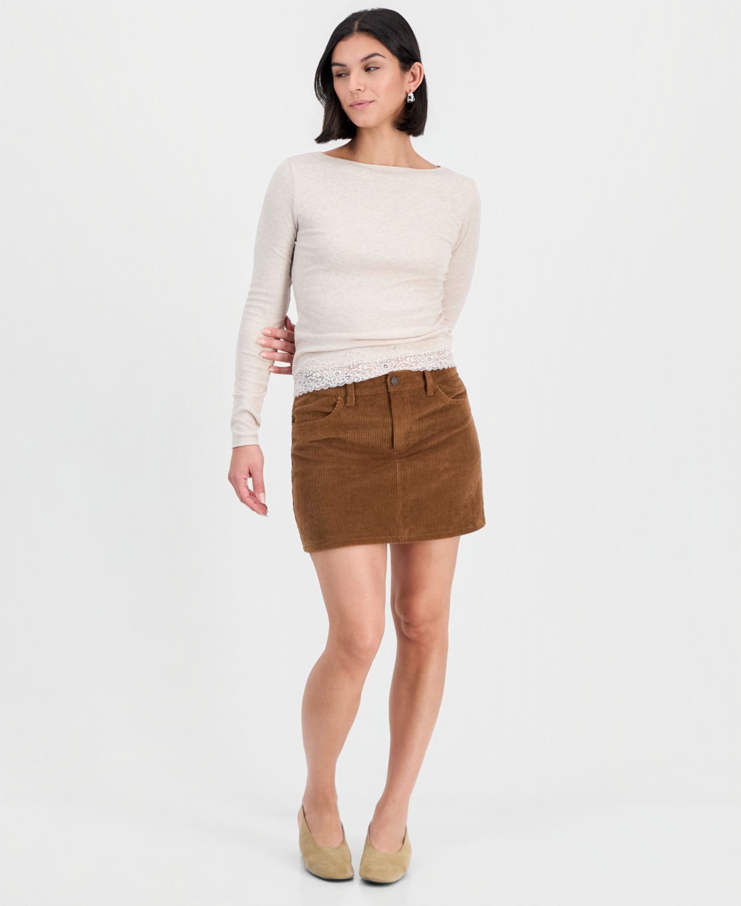 Women's Corduroy Mini Skirt