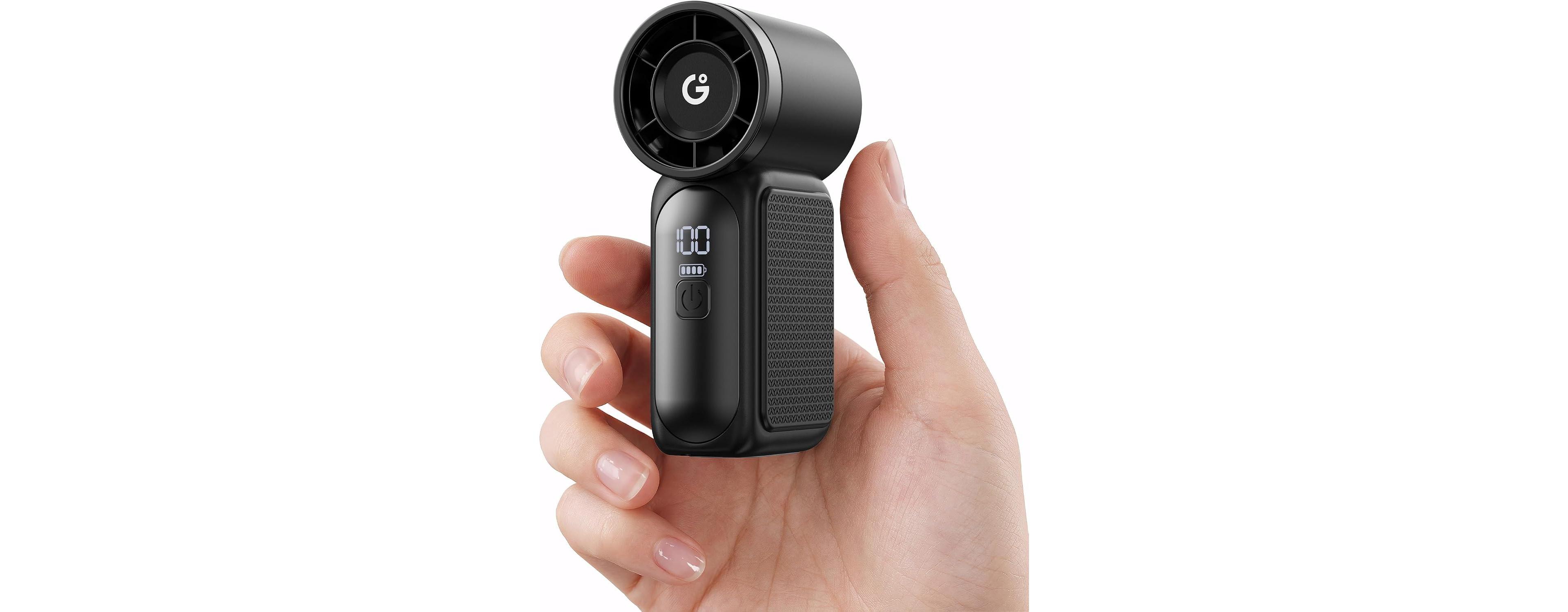 Gaiatop Portable Handheld Mini Fan, 6 Speeds 16900 Rpm High Velocity Personal Fan with Led Display, Usb Rechargeable