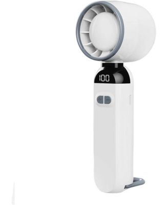 Handheld Turbo Fan, 100-Speed Portable Mini Fan with 12800 RPM Strong Airflow, USB-C Rechargeable Personal Fan for Travel, Camping, Beach and