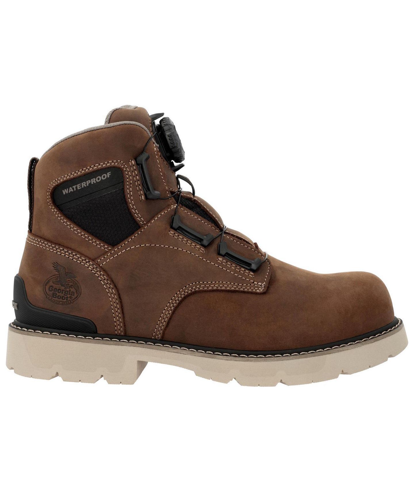 Мужские ботинки GEORGIA BOOT Carbon Flex 6" Waterproof Carbon-Toe Work Boot, цвет: Коричневый — фото 2