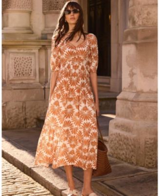orange a line dress for women Women's Maxi Dresses Bridesmaid dress