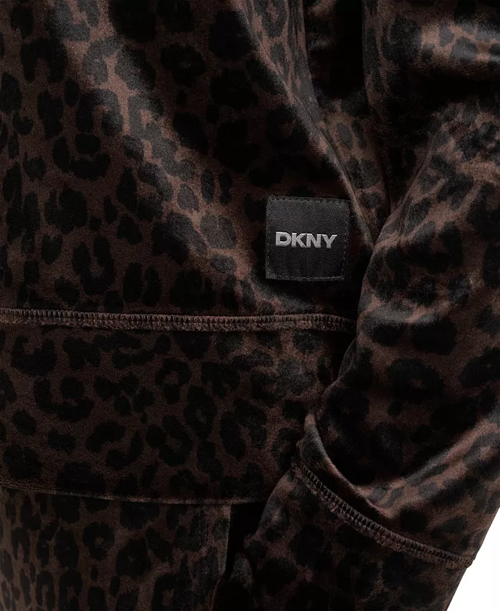 Women's Leopard-Print Super-Soft Velour Raglan Pullover Top - thumbnail 5