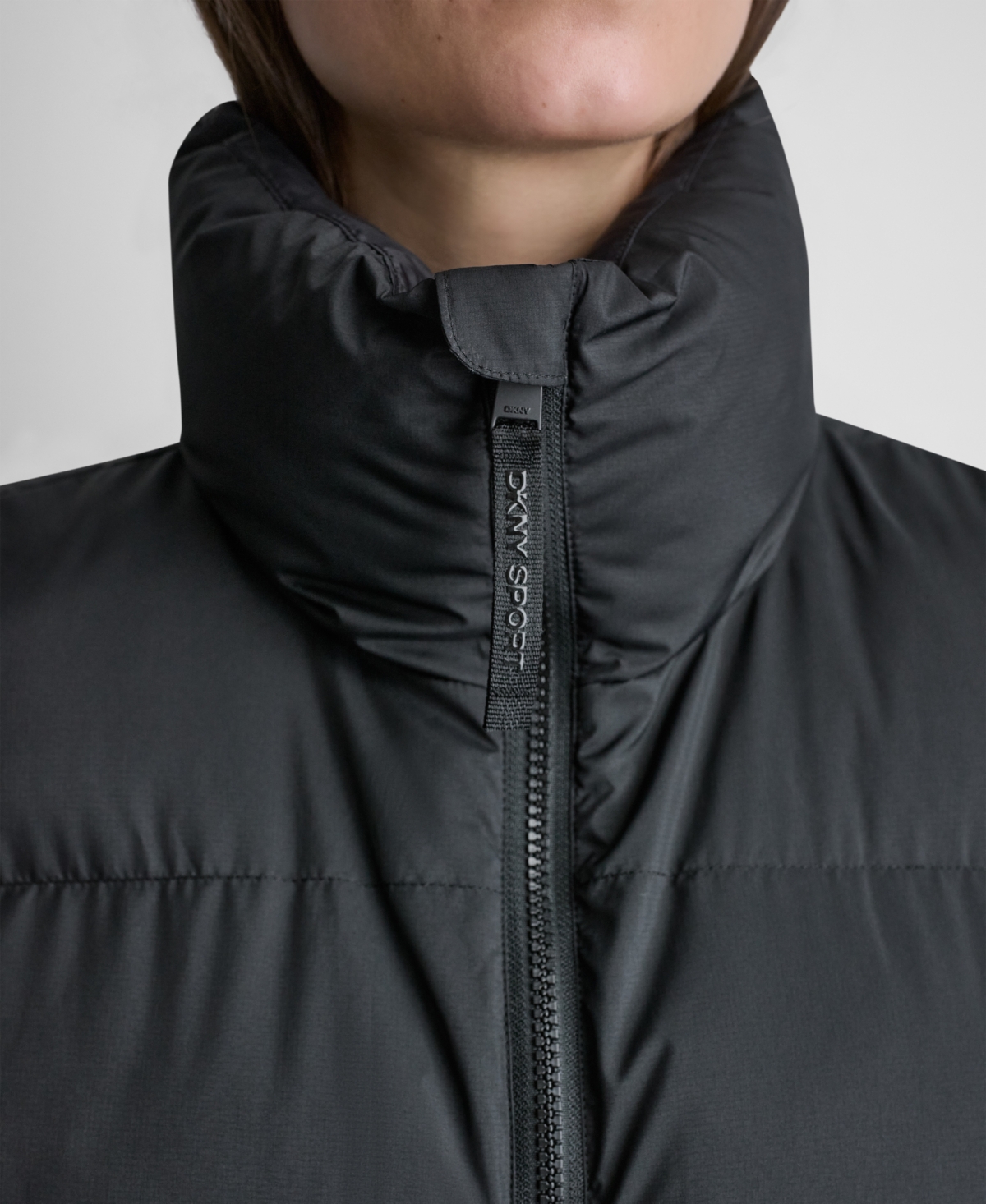 Dkny Sport Women's Mock Neck Puffer Vest