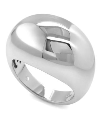 Silver Plated or 18k Gold Plated Brass Dome Ring