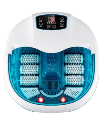 Foot Spa Tub with Bubbles and Electric Massage Rollers for Home Use